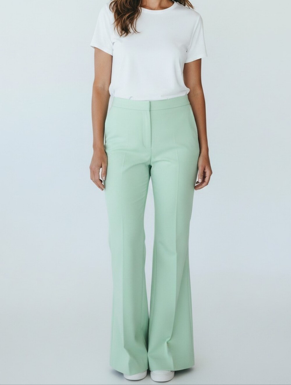 Jax Mint Green High-Rise Wide-Leg Pants